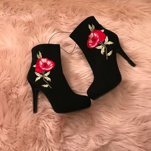 Madelline Stuart High Heel Booties w Embroidery